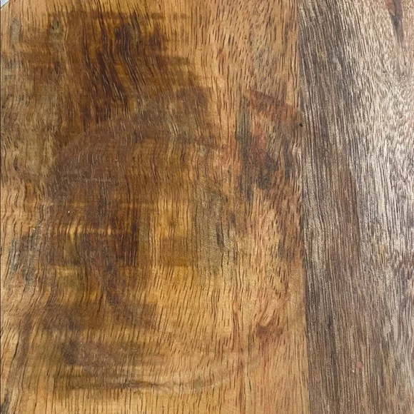 Round Wood Pedestal Board 5” Tray With Metal Legs Used